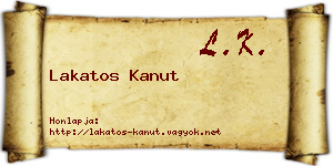 Lakatos Kanut névjegykártya
